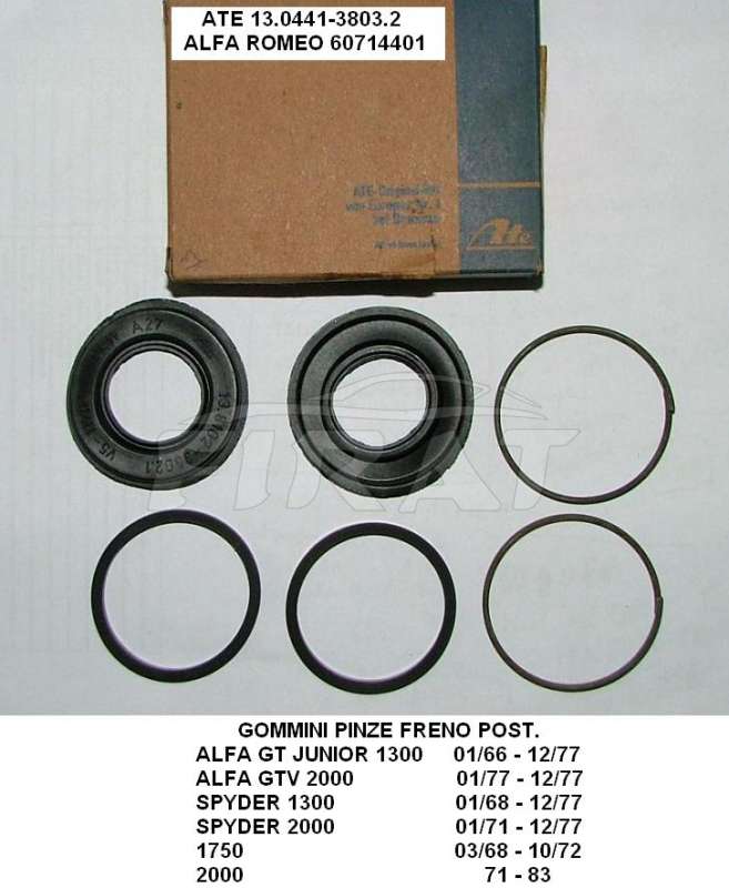 GOMMINI PINZE FRENO ALFA GT JUNIOR-SPYDER-1750-2000 POST - Clicca l'immagine per chiudere